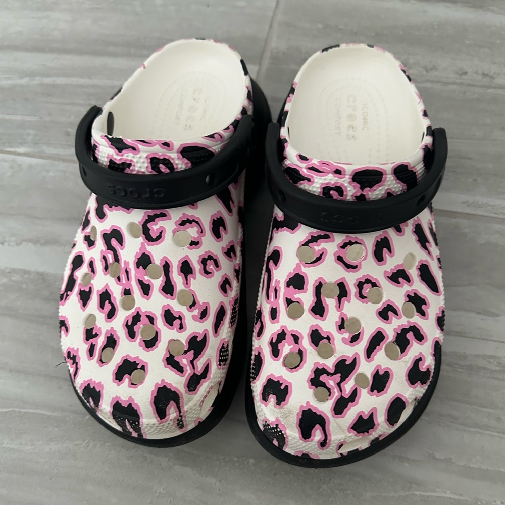Crocs x Ron English limited edi Party Animal Cruella Bae Platform Clog Size W 8 - Picture 2 of 9